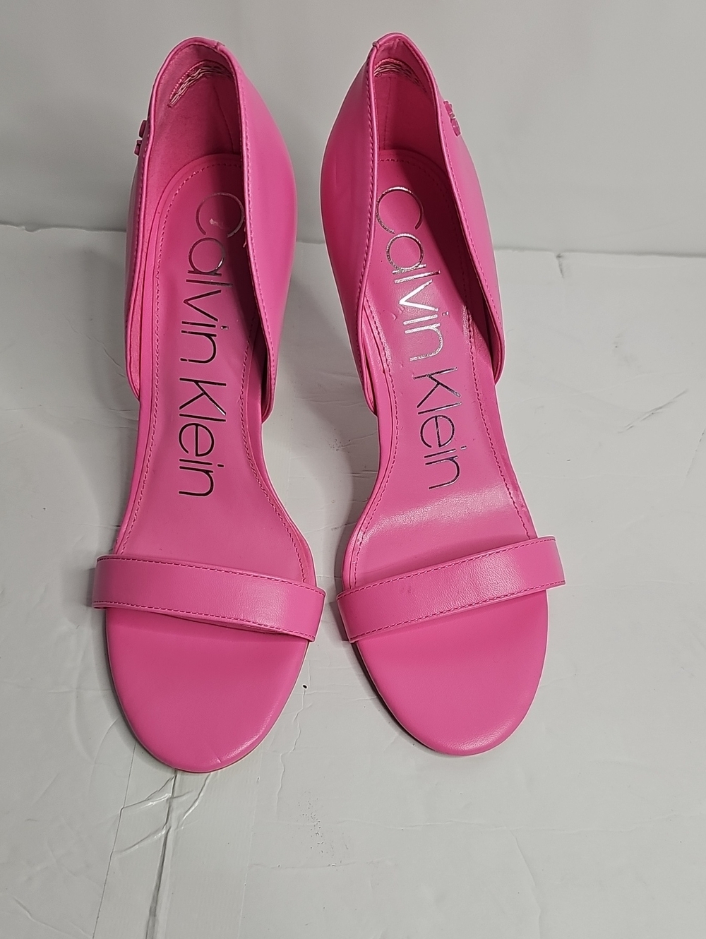Calvin Klein Women’s Hot Pink Open-Toe Slingback Heels
